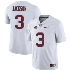 NCAA Men's Alabama Crimson Tide #3 Kareem Jackson Stitched College Nike Authentic White Football Jersey QQ17W14RB